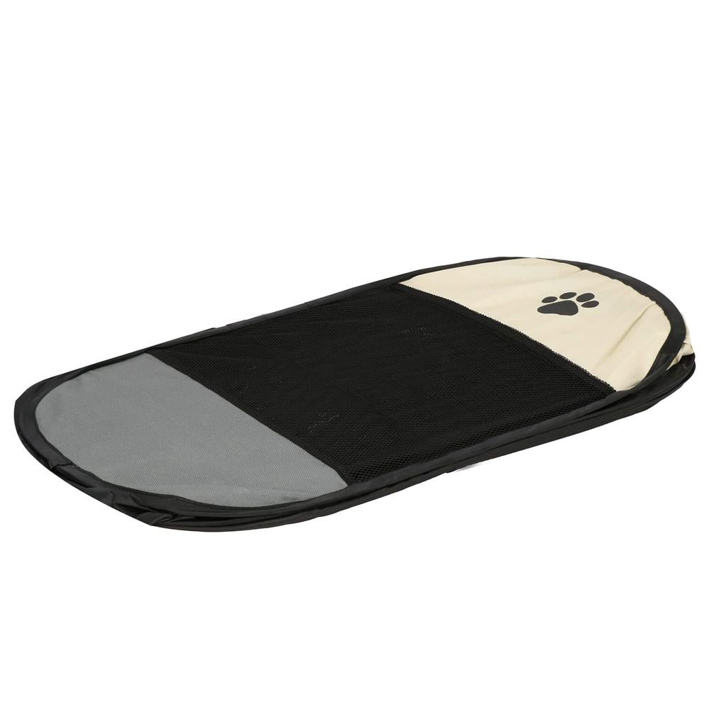 Tarc pliabil pentru animale de companie, diametru 114cm, gri crem