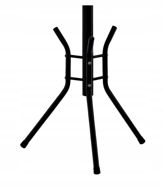 Cuier hol metalic 178 cm, 12 carlige, design minimalist, negru