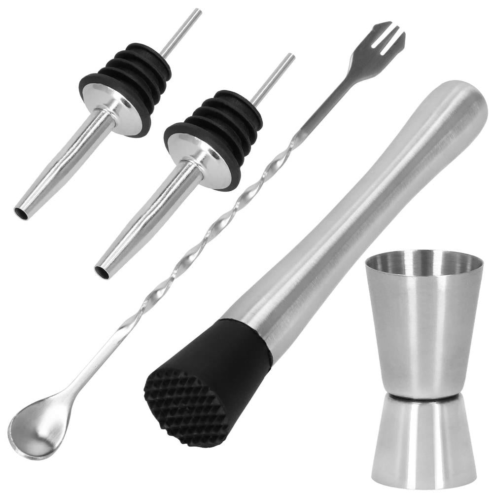 Set Cocktail Shaker Kit pentru barmani 750ml, KI14, 6 piese