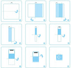 Patura pentru picnic sau plaja, cu folie izolatoare si maner, 200x200cm, alb albastru