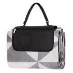 Patura pentru picnic sau plaja, cu folie izolatoare si maner, 180x220cm, gri