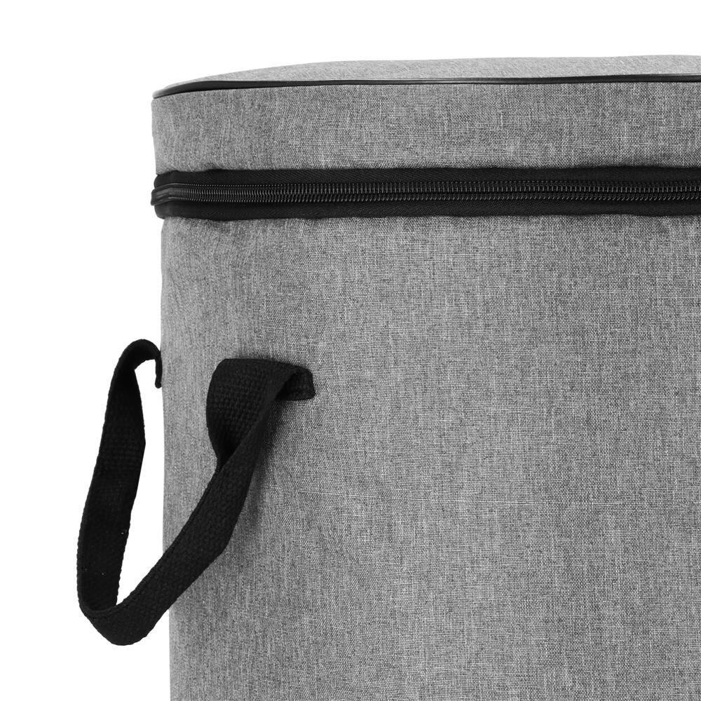 Cos depozitare haine sau jucarii, 40x33cm, bumbac si in, 43 l, gri