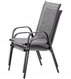 Set mobilier gradina textilene, 2 scaune, 1 canapea si 1 masa, gri deschis