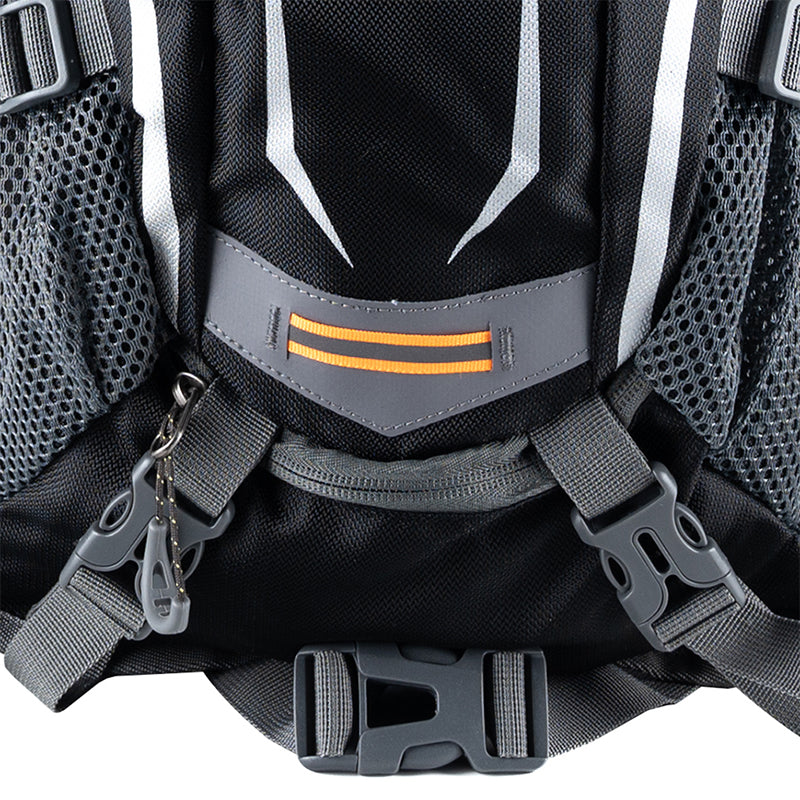 Rucsac de drumetie, gri cu elemente reflectorizante, 18litri, 45x30x15cm