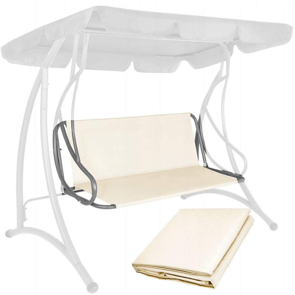 Husa din panza pentru leagan de gradina mare, sezut si spatar, 130x100cm, bej