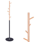 Cuier tip pom din metal , 6 agatatoare, 180cm, negru maro