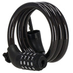 Lant antifurt bicicleta si trotineta, inchidere cifru, lungime 95 cm, Otel, Negru