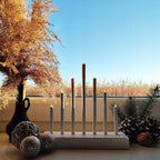 Lumanari decorative de Craciun, 7 becuri tip LED, culoare argintiu