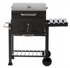 Gratar dreptunghiular pe carbuni, cu suport lateral si termometru capac, 115x60x108cm