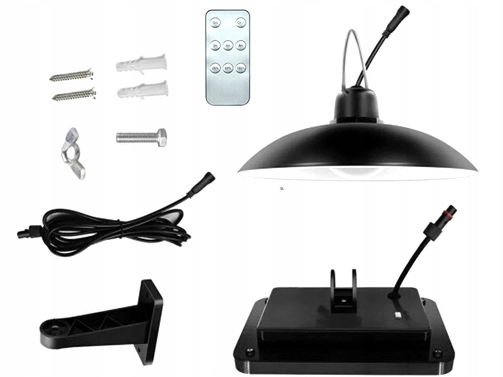 Lampa solara tip pendul, panou solar independent cu cablu de 3 metri, cu telecomanda