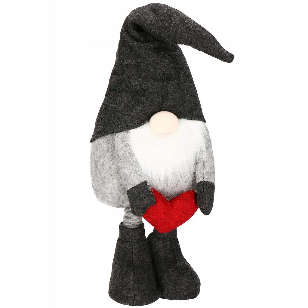 Figurina Craciun, Spiridus, picioare telescopice, inaltime extensibila 63-93cm