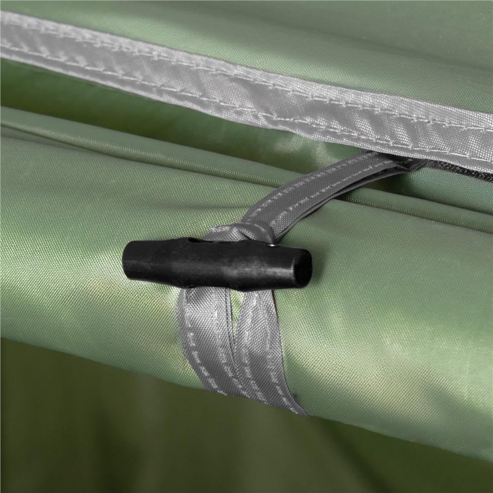 Cort camping, impemeabil, 2 camere + hol, 4 locuri, 460x200x245cm, verde