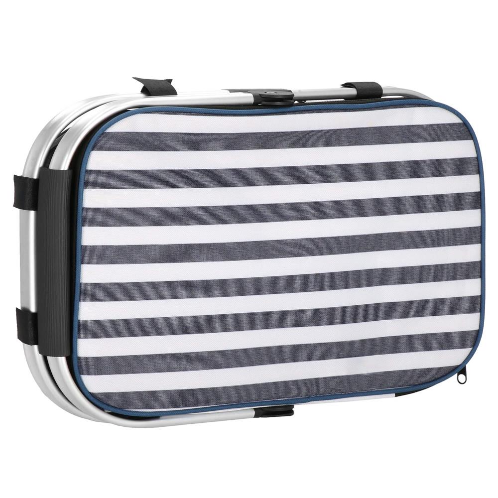 Geanta pentru picnic sau plaja, termoizolanta, 28 litri, alb albastru