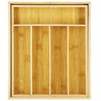 Organizator tacamuri si ustensile bucatarie, bambus, extensibil 28-45x33x5cm