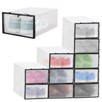Set 10 cutii organizare pentru pantofi, 34x23x13, transparent