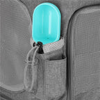 Rucsac transport animale talie mica-medie, maxim 12 kg, buzunare laterale, 39x28x27 cm, gri