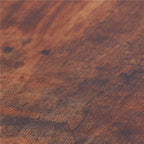 Masa de cafea patrata, noptiera cu cadru otel si polita de depozitare, 45x45x55 cm, maro rustic