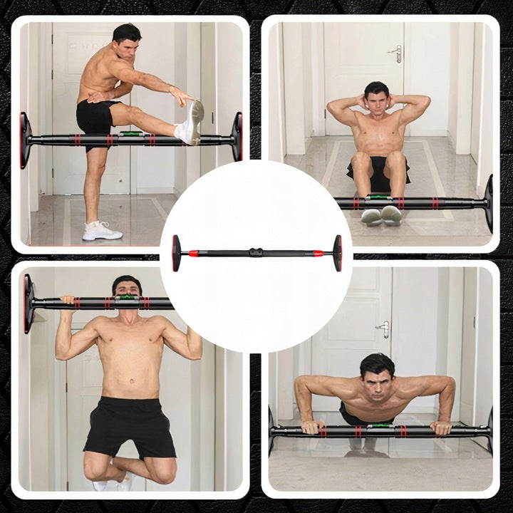 Bara tractiuni telescopica pentru usa, din otel cu capete cauciuc, lungime 71-105 cm