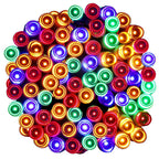 Instalatie lumini de exterior pentru gradina, 10.5 metri, 100 LED-uri, cu baterii, multicolor