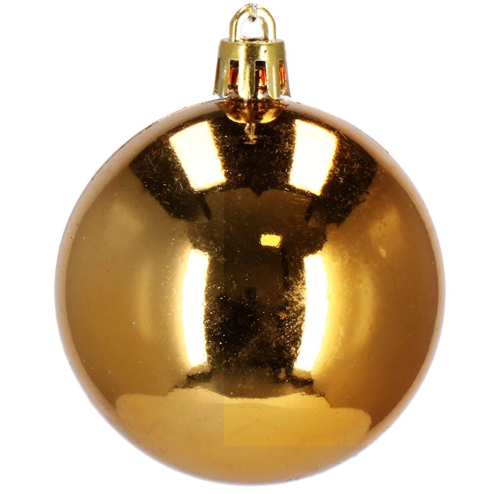 Set globuri de Craciun, 30 bucati, 3 modele, 6cm, auriu