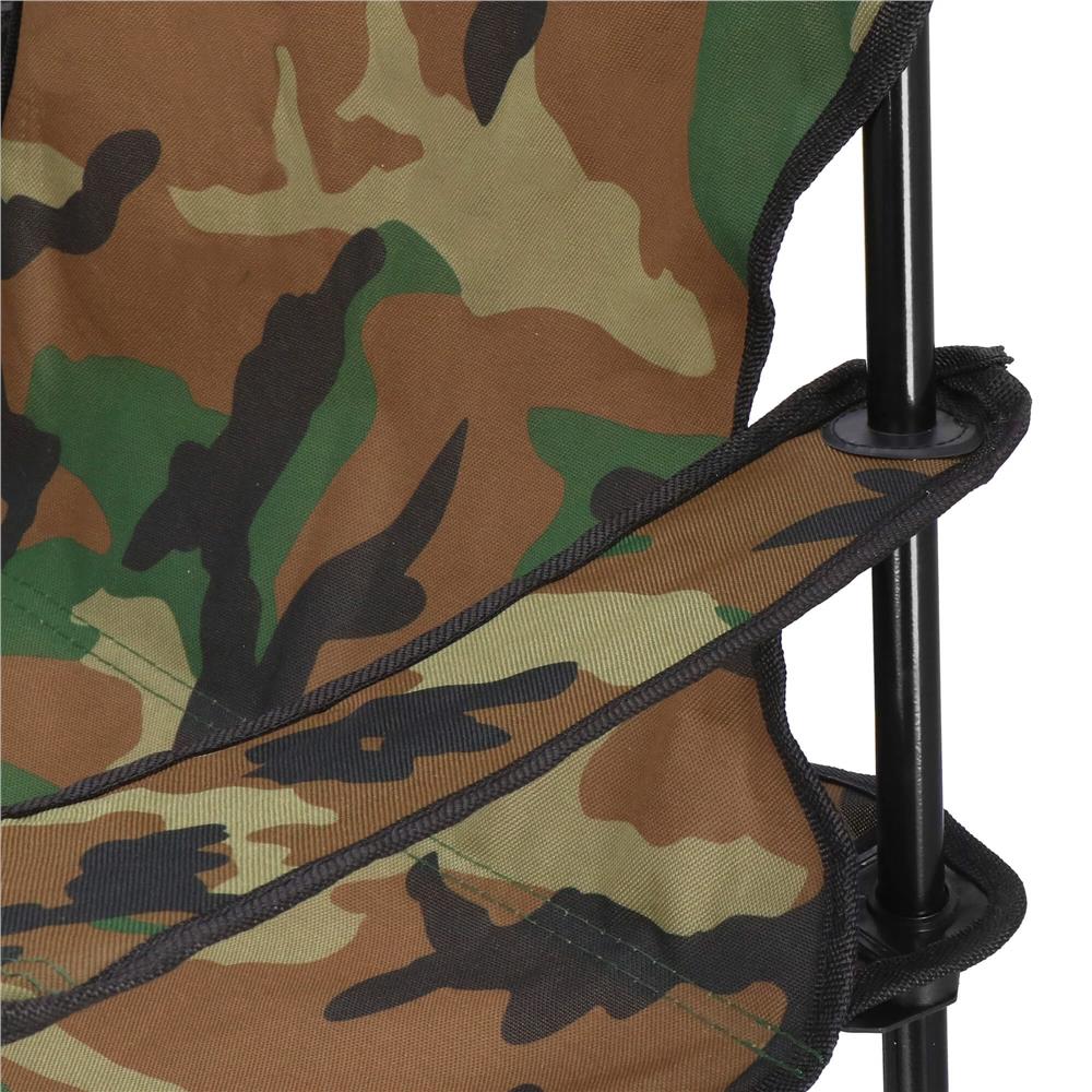 Scaun pliabil camping sau pescuit, suport pahar, 80x40x45cm, camuflaj