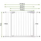 Poarta de siguranta Safety Gate pentru scari, ajustabila 97-106 cm, din otel, alba