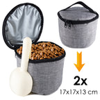 Geanta de drumetie pentru animale de companie, cu spatii de depozitare si accesorii