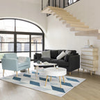 Masuta de cafea rotunda 60x40 cm, cu blat detasabil si spatiu depozitare, picioare din lemn de pin, alba