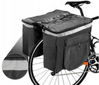 Geanta bicicleta spate 34x12x32 cm, 20L, poliester impermeabil, prindere pe portbagaj, negru