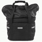 Cos bicicleta fata 34x24x25 cm, aluminiu si material textil, sistem click, cu husa ploaie, negru