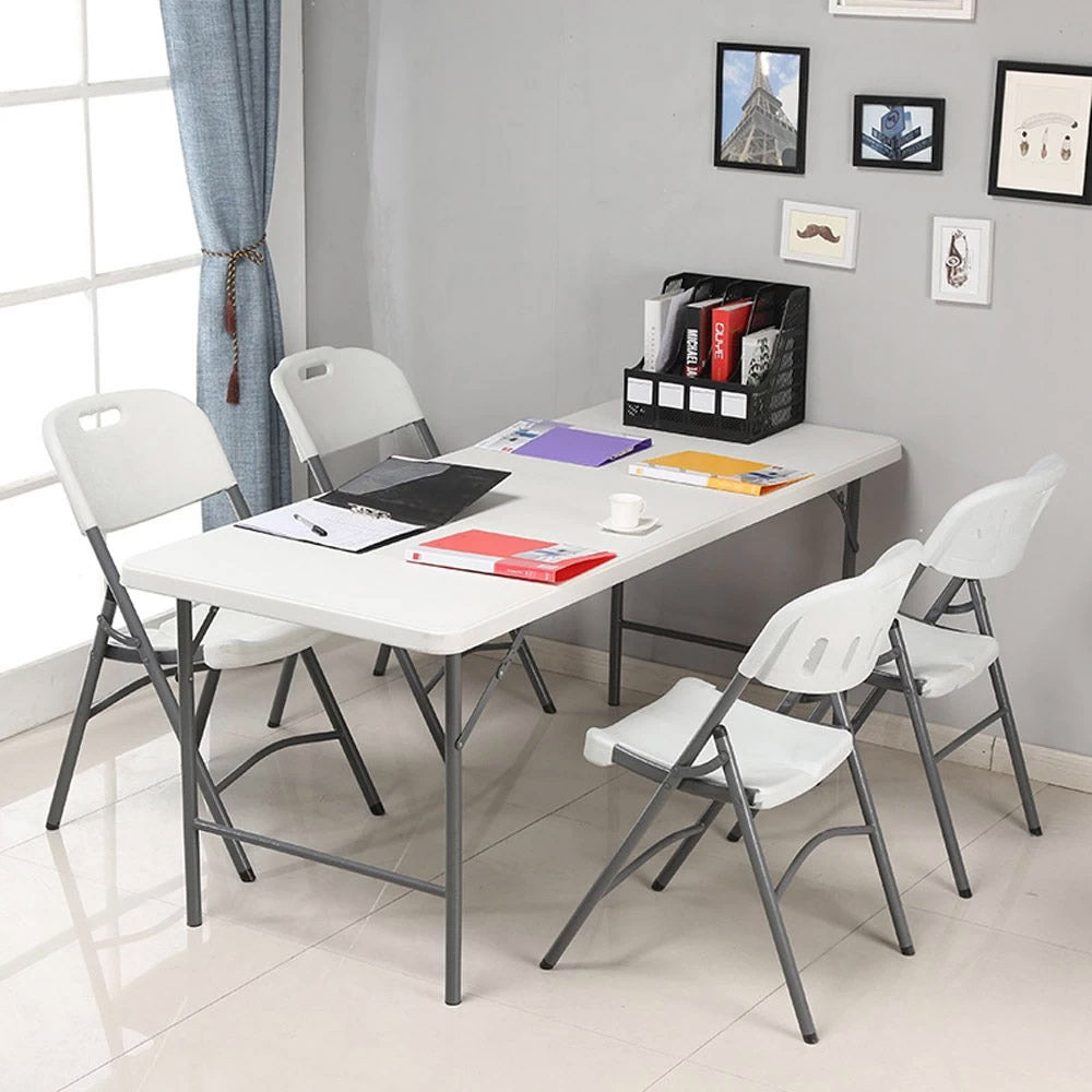 Masa dreptunghiulara pliabila multifunctionala, 120x75x60cm, alba