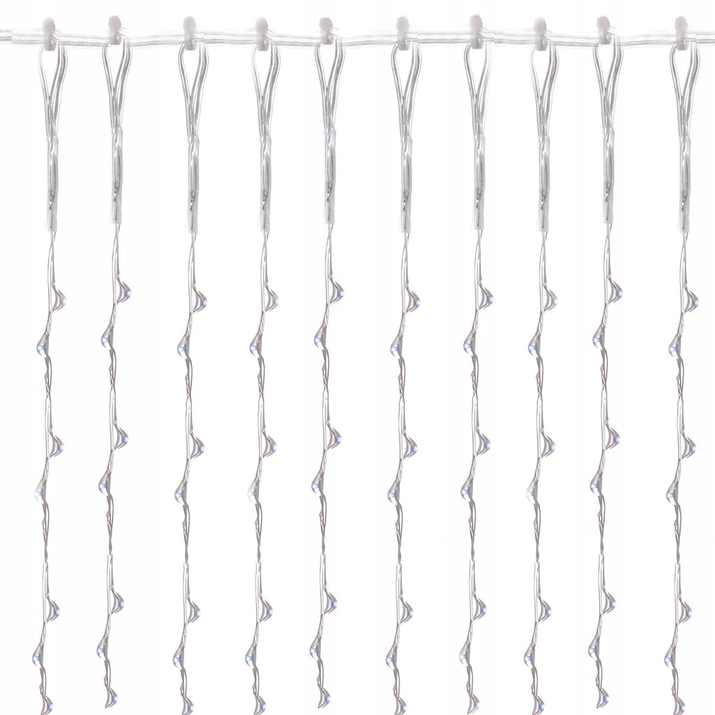 Ghirlanda luminoasa tip perdea 400 LED-uri, 3m, pentru interior/exterior, iluminare alba