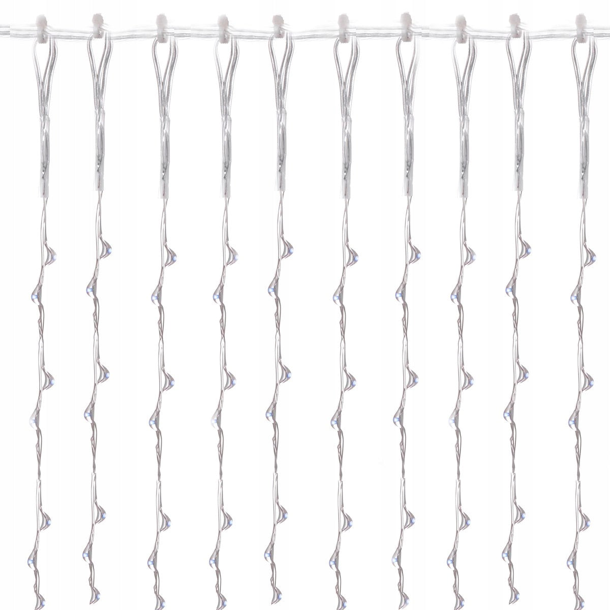 Ghirlanda luminoasa tip perdea 400 LED-uri, 3m, pentru interior/exterior, iluminare alba