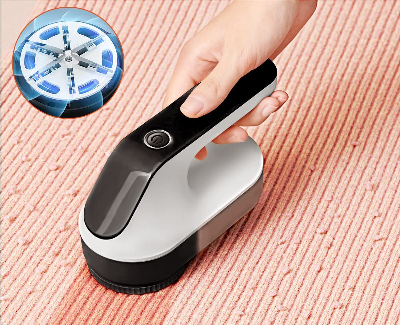 Aparat de curatat scame, 3 trepte, afisaj LCD, incarcare USB, pentru toate tipurile de tesaturi