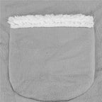 Patura tip hanorac, cu maneci, gluga si buzunare, material plus, marime universala, gri