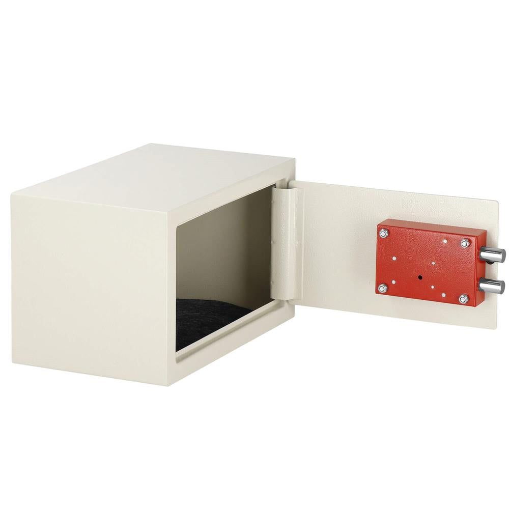 Seif standard cu cheie, 200x310x200 mm, Otel, Bej