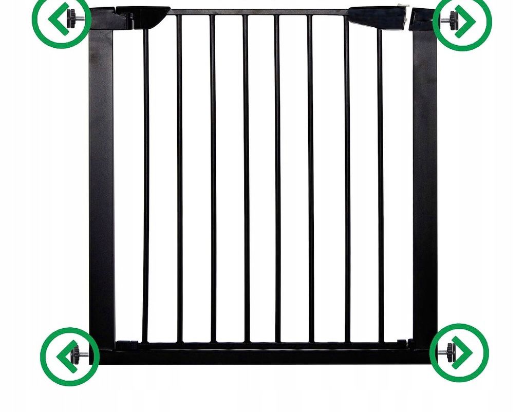 Poarta de siguranta Safety Gate pentru scari, ajustabila 131-138 cm, din otel, neagra