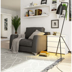 Noptiera cu 3 sertare, PAL laminat, 60x35x57 cm, alb mat