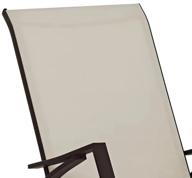 Scaun balansoar de gradina din metal si textil, 60x104x95 cm, capacitate 120 kg, crem