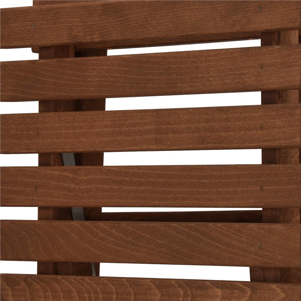 Set mobilier balcon sau terasa din lemn de fag, pliabil, masa 52x51x65 cm si 2 scaune, maro inchis