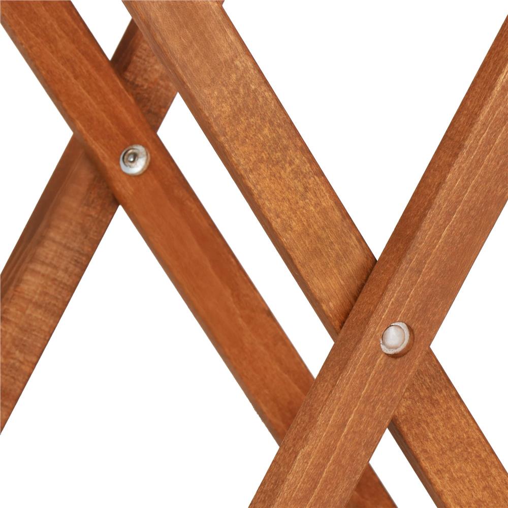 Set mobilier balcon sau terasa din lemn de fag, pliabil, masa 52x51x65 cm si 2 scaune, maro