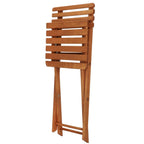 Set mobilier balcon sau terasa din lemn de fag, pliabil, masa 52x51x65 cm si 2 scaune, maro