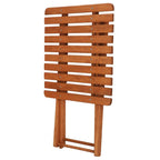 Set mobilier balcon sau terasa din lemn de fag, pliabil, masa 52x51x65 cm si 2 scaune, maro