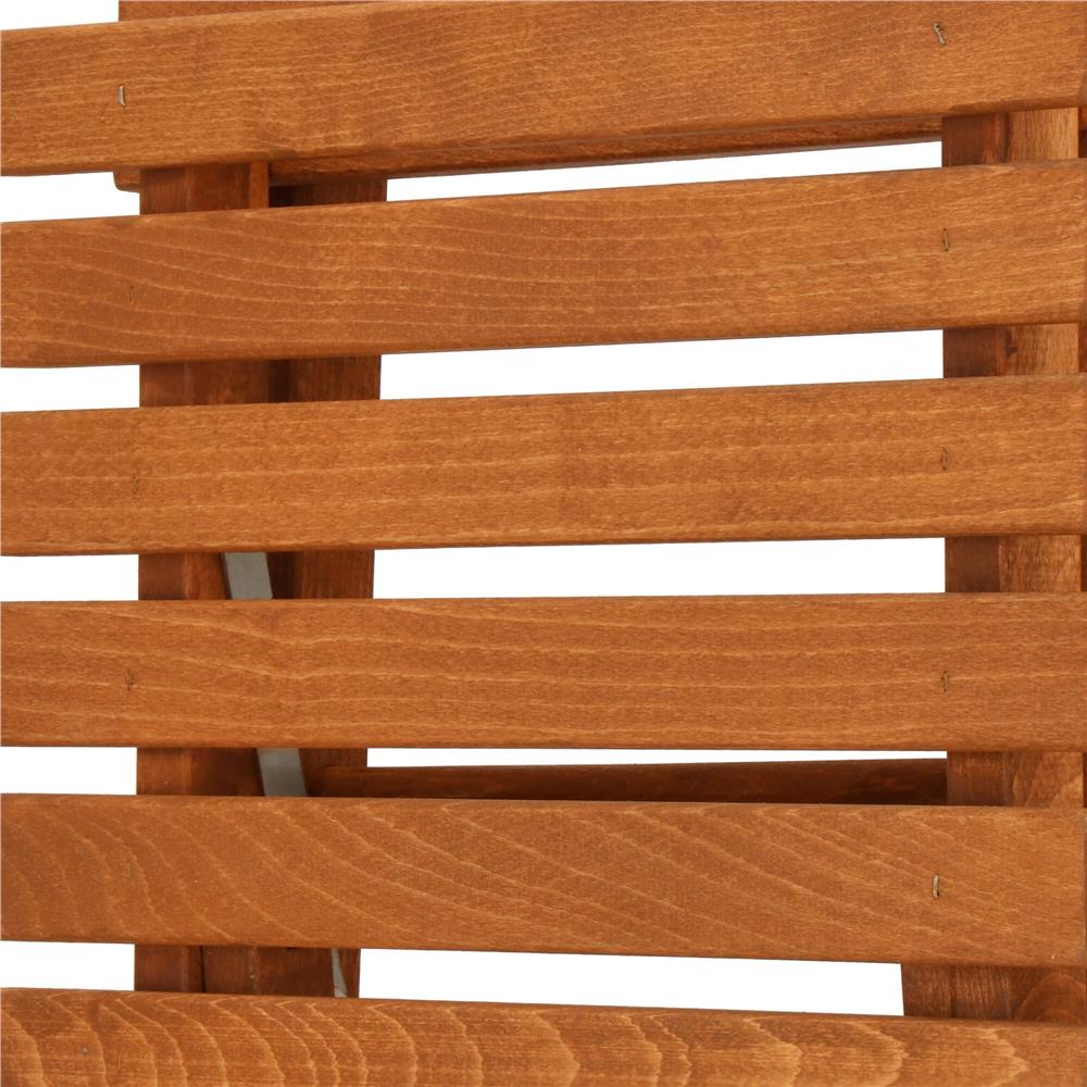 Set mobilier balcon sau terasa din lemn de fag, pliabil, masa 52x51x65 cm si 2 scaune, maro