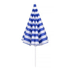 Umbrela de plaja pliabila cu inclinare reglabila, diametru 180 cm, albastru si alb