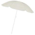 Umbrela de plaja pliabila cu inclinare reglabila, diametru 160 cm, bej