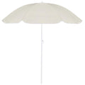 Umbrela de plaja pliabila cu inclinare reglabila, diametru 160 cm, bej