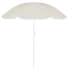 Umbrela de plaja pliabila cu inclinare reglabila, diametru 160 cm, bej