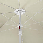 Umbrela de plaja pliabila cu inclinare reglabila, diametru 160 cm, bej