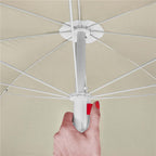 Umbrela de plaja pliabila cu inclinare reglabila, diametru 160 cm, bej